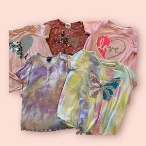 Girls size 7 sequin top lot
